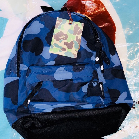 bape backpack blue